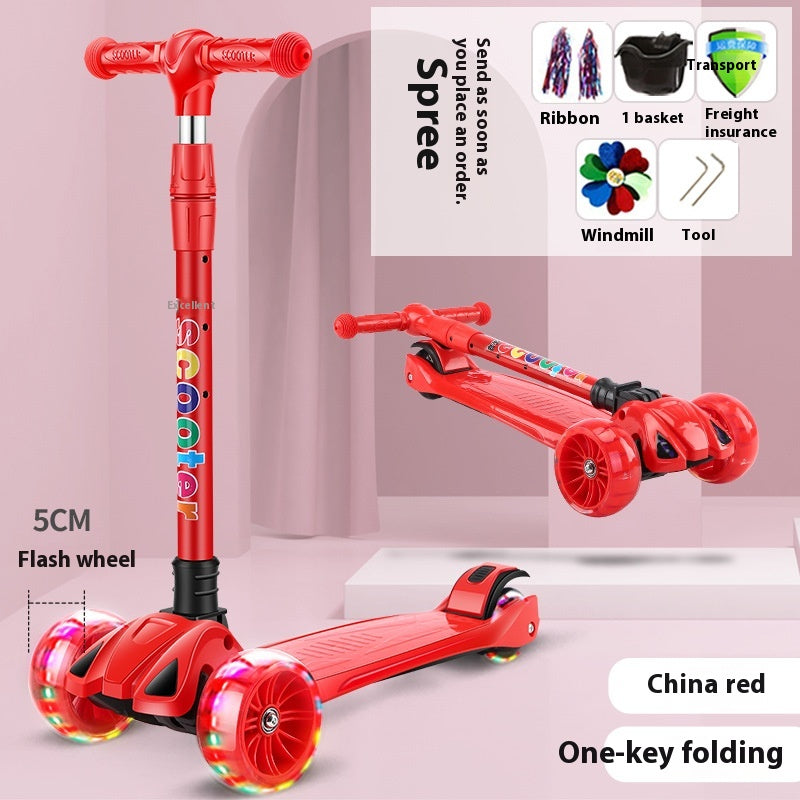 New Scooter With Flashing Wheels, 2-12 yrs