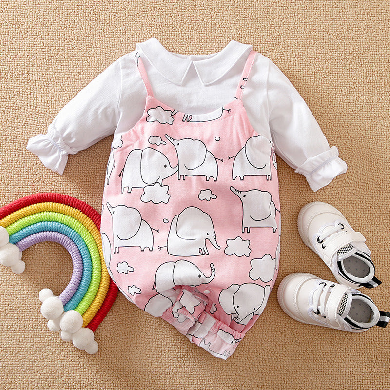 Baby Casual Jumpsuit Fake Two Pieces Jumpsuit