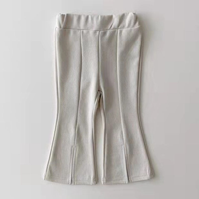Infant Toddler Spring or Autumn Girls' Candy Colour Bell-bottom Pants