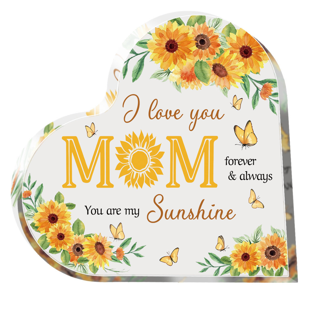 Acrylic Love Ornaments Transparent Decorations Mother's Day Gift