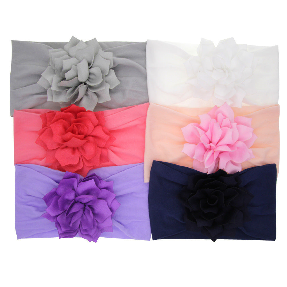 Nylon Lotus Leaf Flower  Hairband, Comes In Multiple Colors