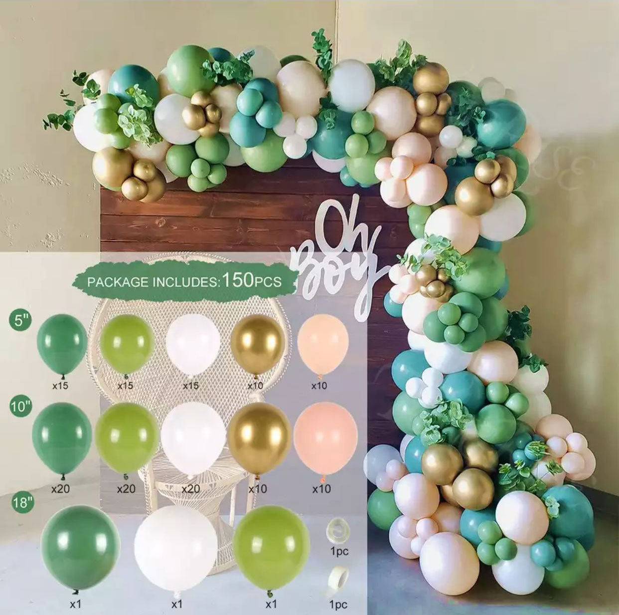 Retro Colored Irregular Balloon Arch Garland Kits, Multiple Kits Available