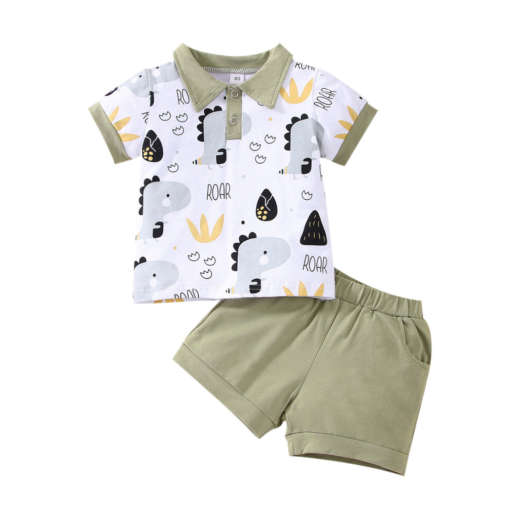 Boy's Little Dinosaur Cotton Set