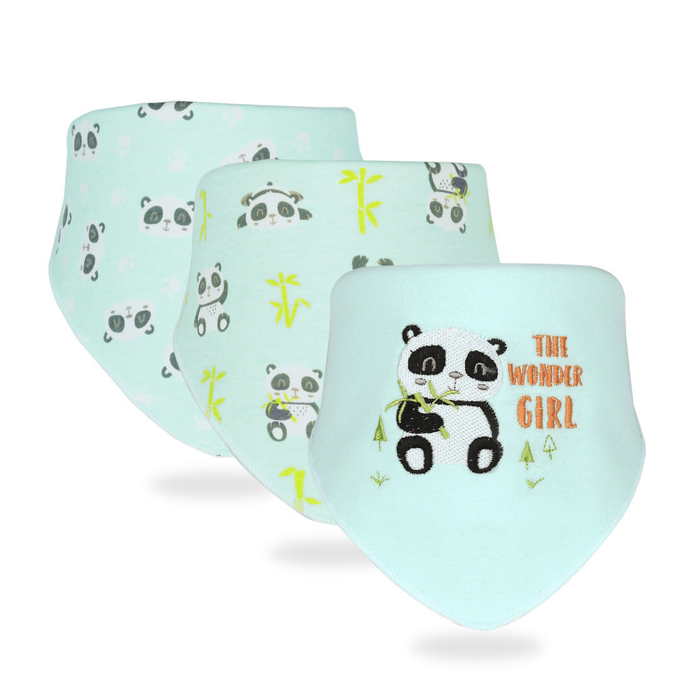 Printed Baby Cotton Bibs, Boy, Girl, 3 pack