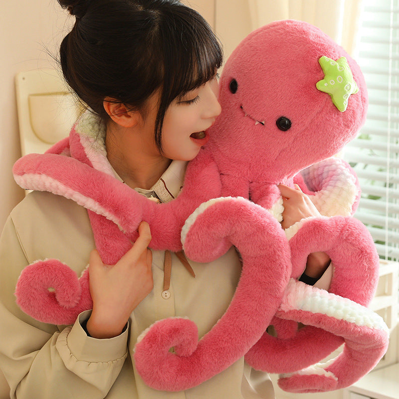 Octopus Plush Toy With Suction Cup Cute Oversized Tentacles