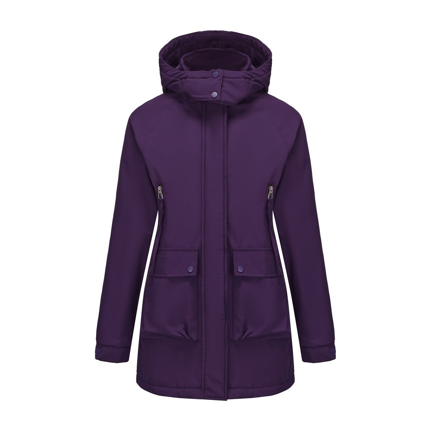 Parka Fleece Padded Coat, Waterproof Women's Fall Winter Coat