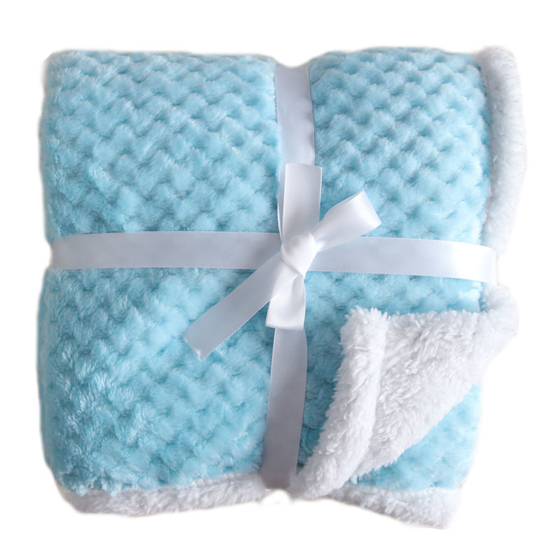 Autumn & Winter Double-layer Thickened Baby Lambswool Thermal Blanket