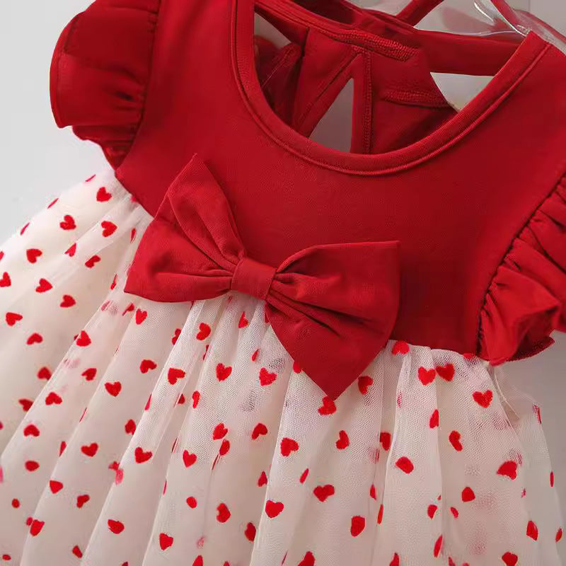 Valentine's Day Girls' Western Style Love Toddler Princess Dress