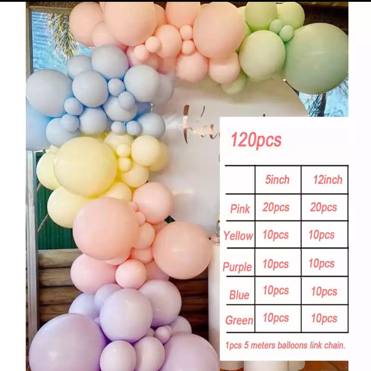Birthday Party Decoration Balloon Garland Set