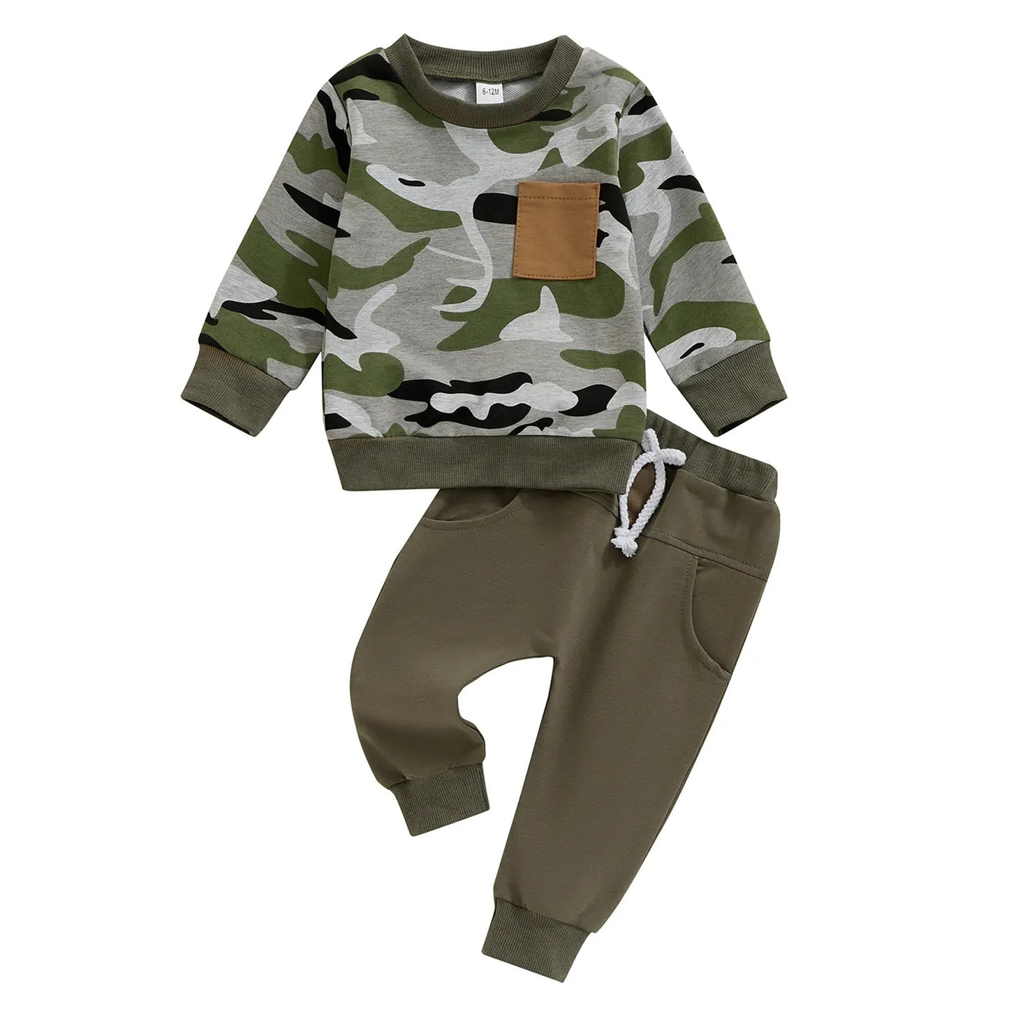 Baby Boys' Autumn And Winter Camouflage Suit