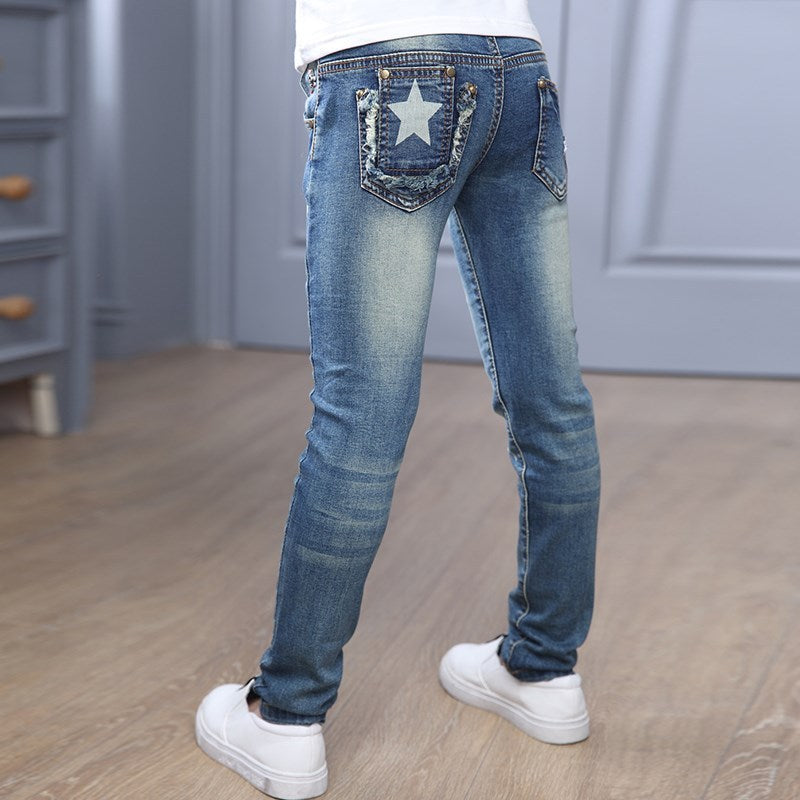 Girls' Mid-rise Stretch Jeans