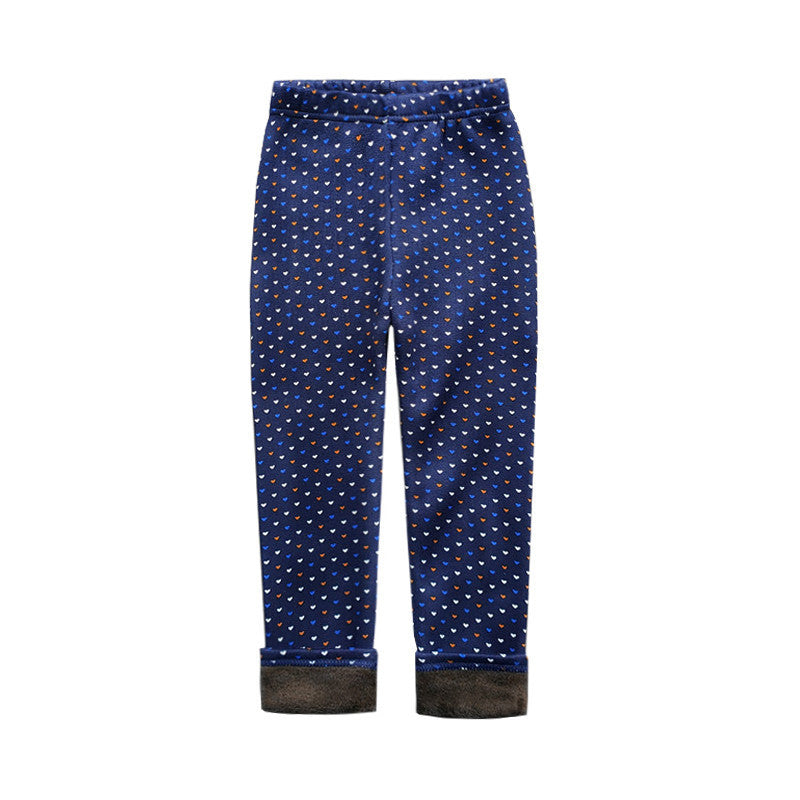 Fleece-lined Thermal Leggings For Girls