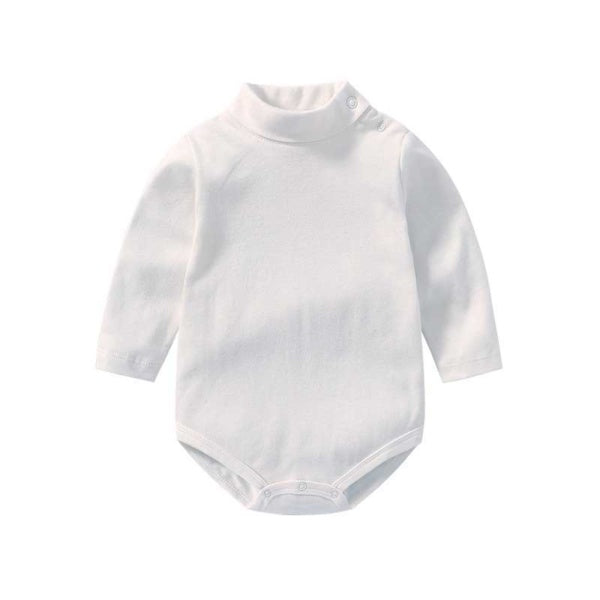 Baby Long Sleeve Onesie Solid Color Bodysuit