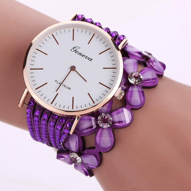 Women's Dress Elegant Quartz Bracelet Ladies Watch Crystal Diamond Wrist Watch, Gift For Mon