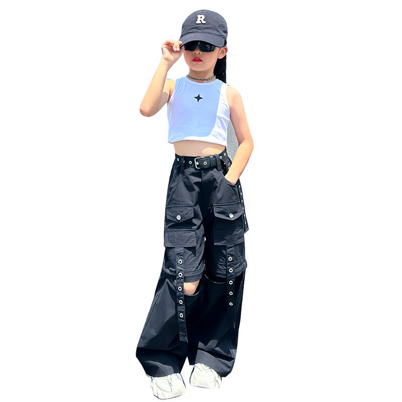 Stylish And Simple Detachable Girl Pants