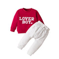 Baby/Toddler Casual Sports Red Top Grey Trousers Set