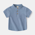 Boys' V-neck Short Sleeve Shirt