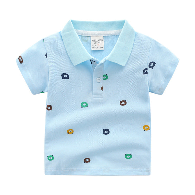 Cartoon Children's Shirt, Short Sleeve POLO Shirt