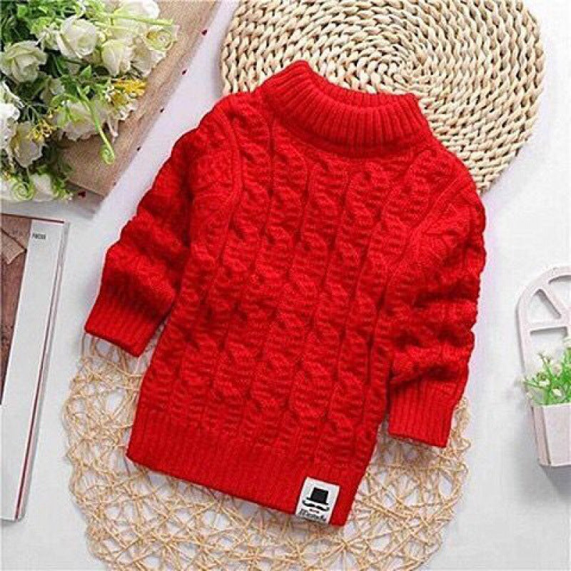 Children's Plush Thick Knitted Sweater