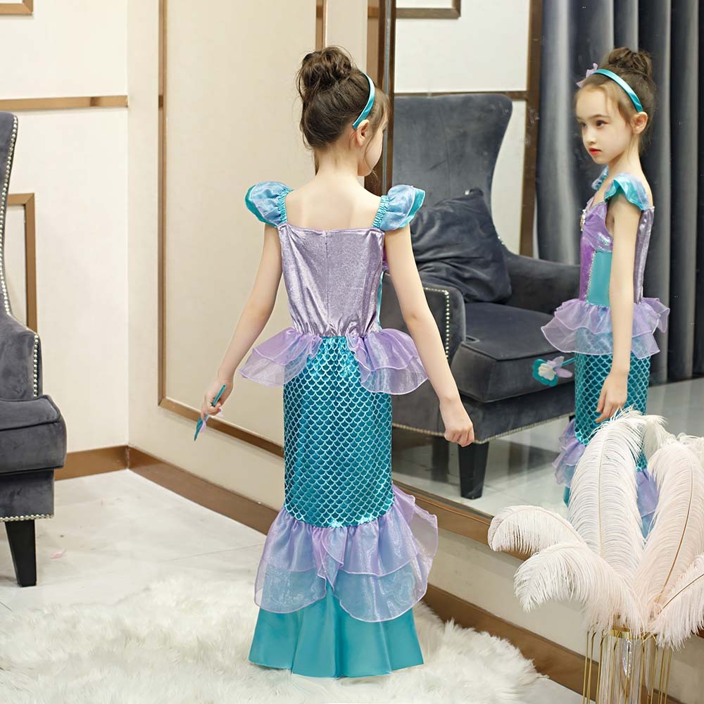 Girls' Cosplay Mermaid Dress, Birthday Party Theme Party Dress