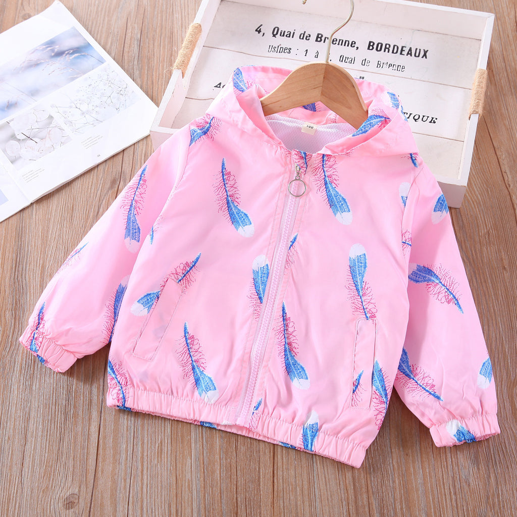 Girls' Printed Cartoon Spring Jacket