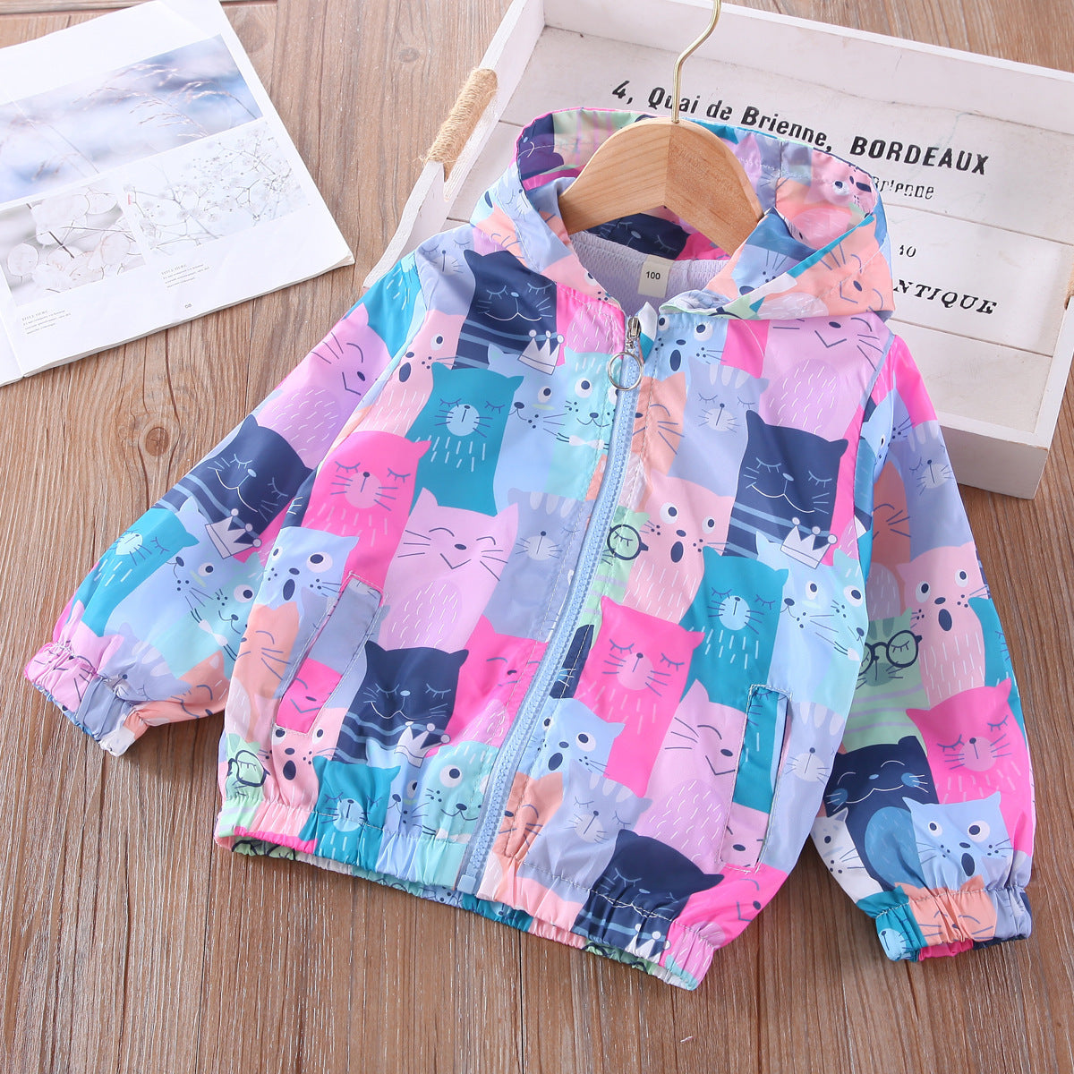Girls' Printed Cartoon Spring Jacket
