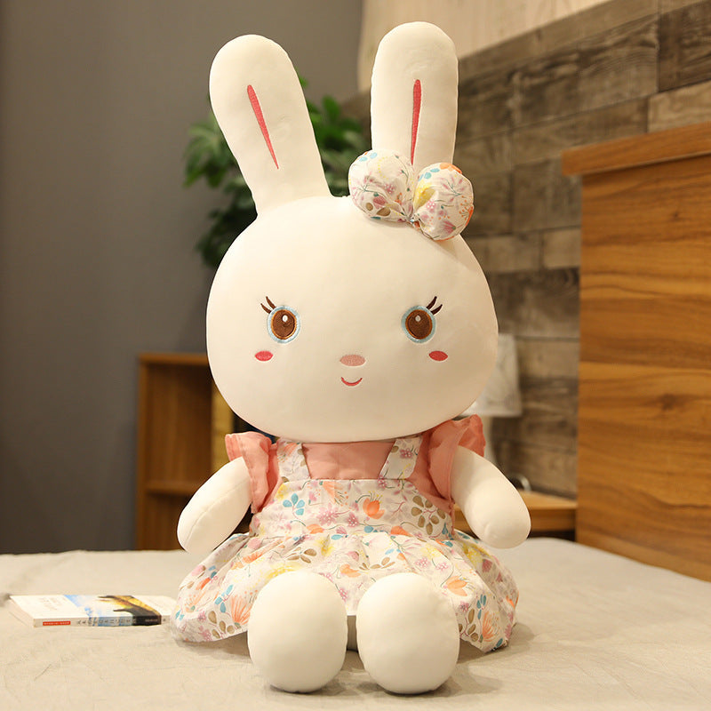 Rabbit Plush Toy with Floral Dress