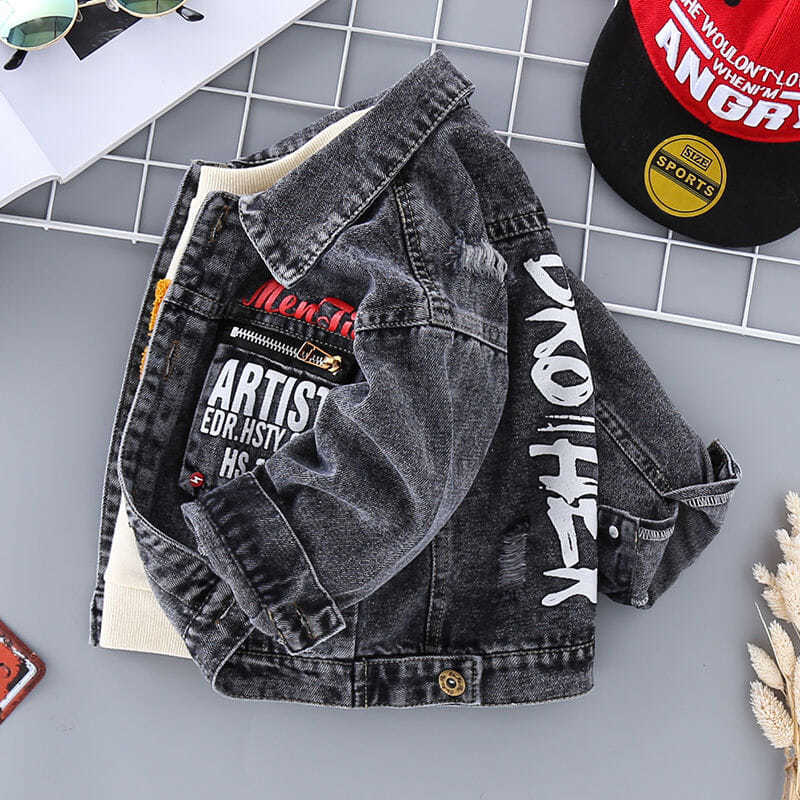 Boys' Denim Jacket Children's Trendy Jacket