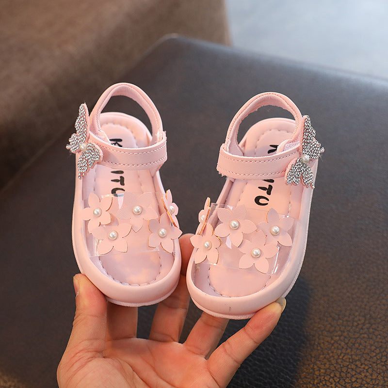 Baby/Toddler Girls' Princess Sandals, Non-slip Soft-soled Children's Shoes