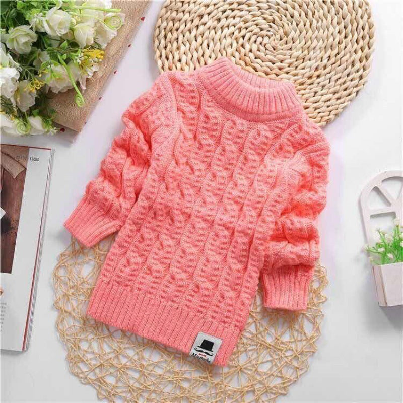 Children's Plush Thick Knitted Sweater