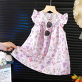 Girls' Chiffon Summer Floral Dress For Kids