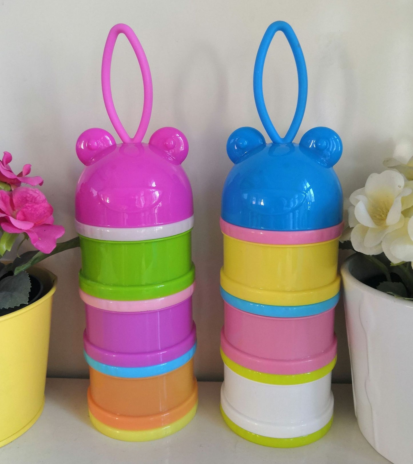 Portable Multi Layer Cartoon Milk Powder Holder