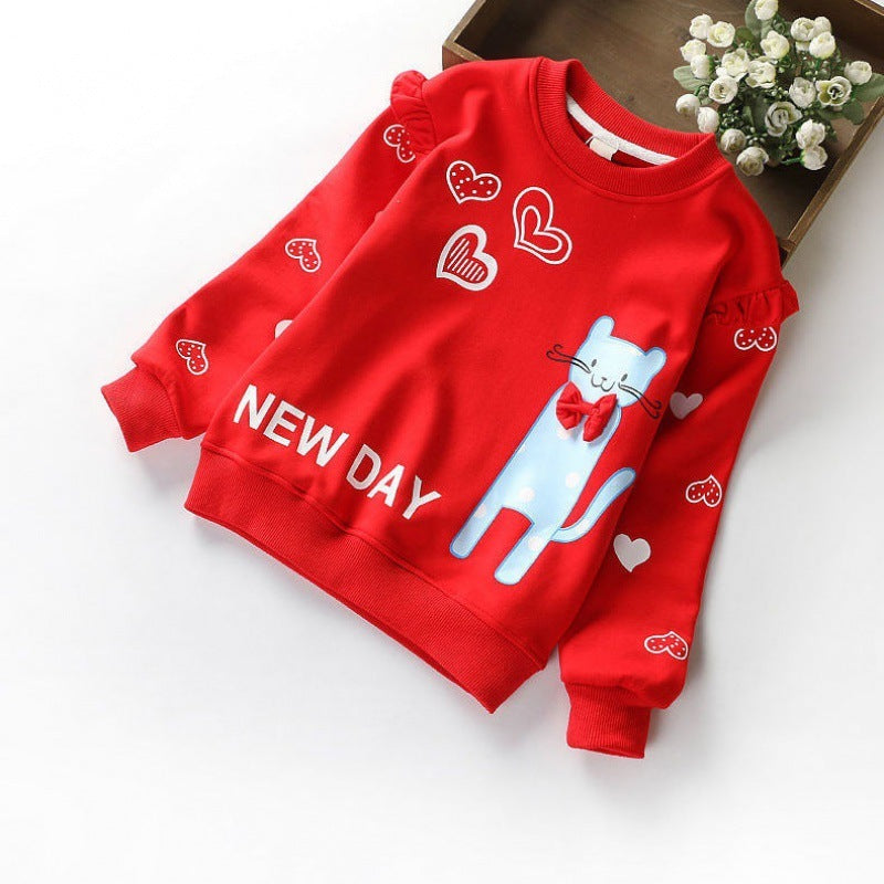 Girls' Double Layer Fleece Sweater