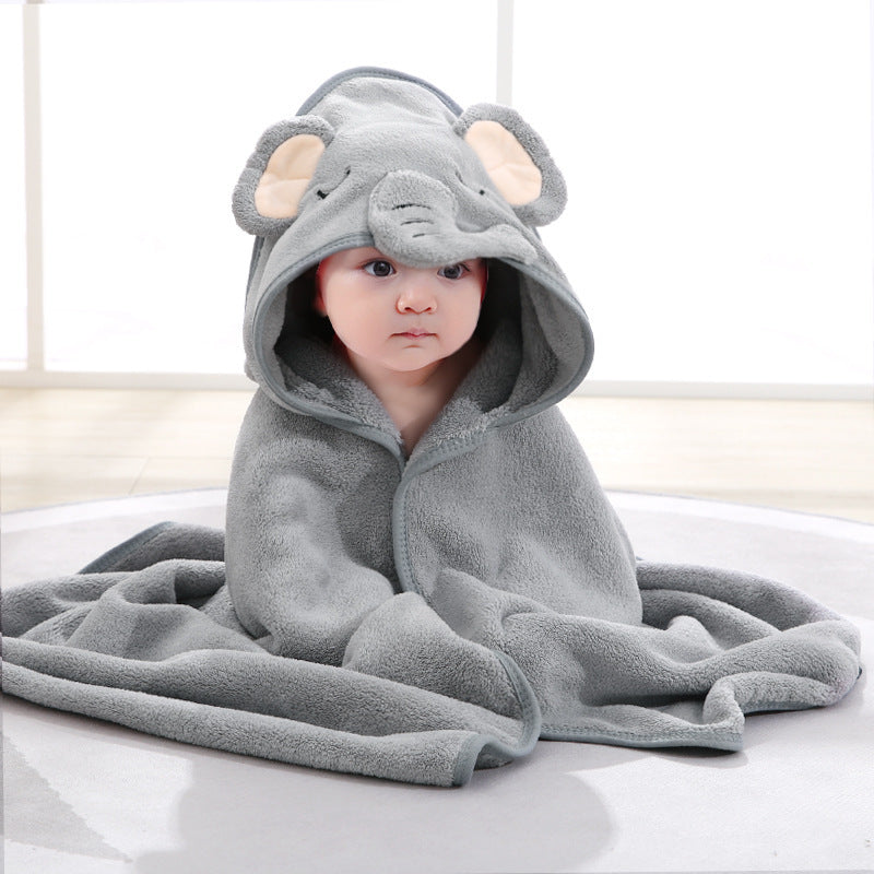 Baby Animal Swaddling Hooded Blanket