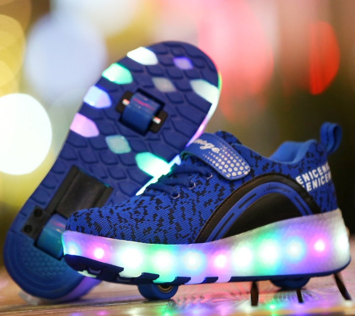 Ultra-light Luminous And Rechargeable Roller Skate Shoes