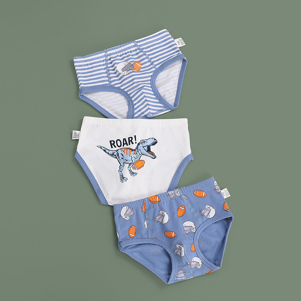 Cartoon Dinosaur Print  Baby/Boy Underwear 3 Pack