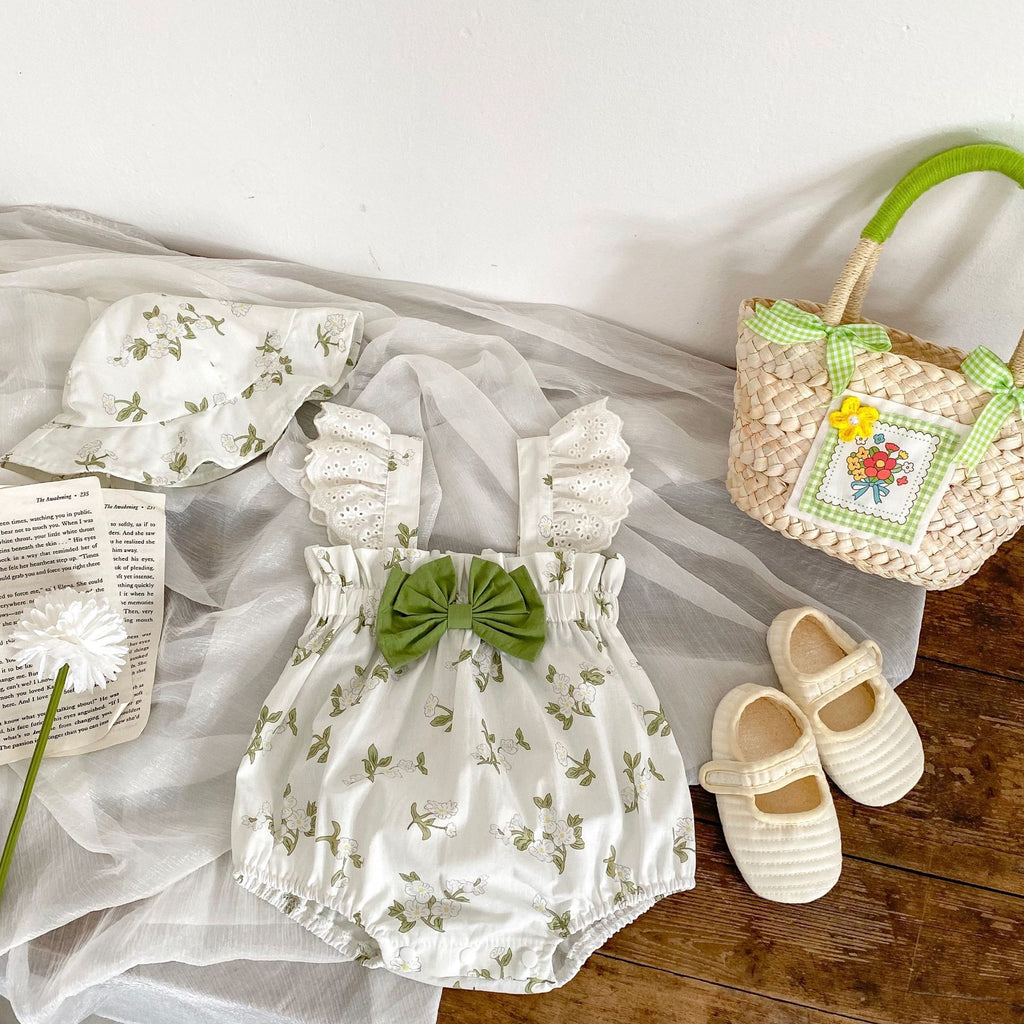 Fashion Girls Flower Clothing Baby Romper