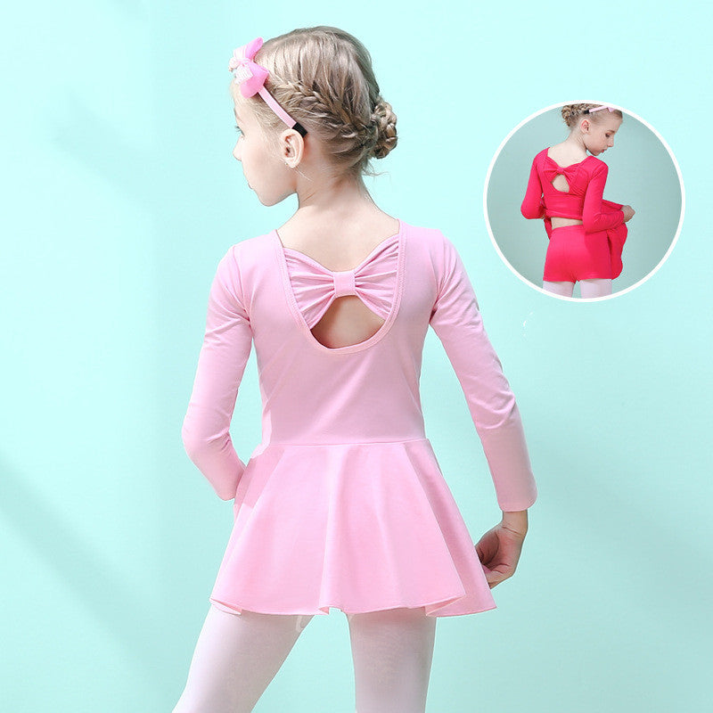 Children Dance Clothing Summer Short-sleeved Girls Dance Skirt Children Ballet Dance Dress