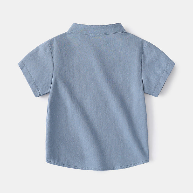 Boys' V-neck Short Sleeve Shirt