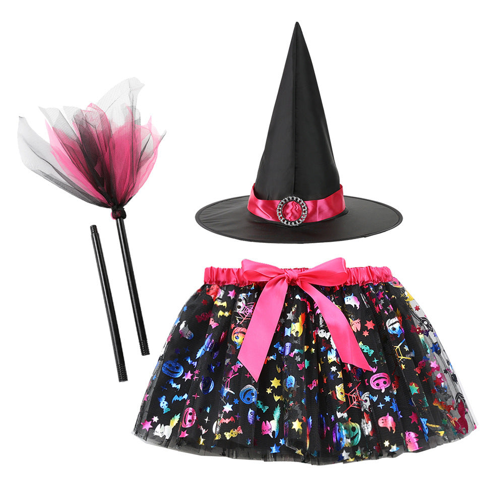Printed Mesh Skirt & Accessories