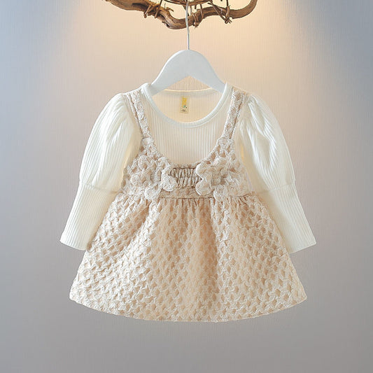 Baby Girls' Spring And Autumn 1pc Dress