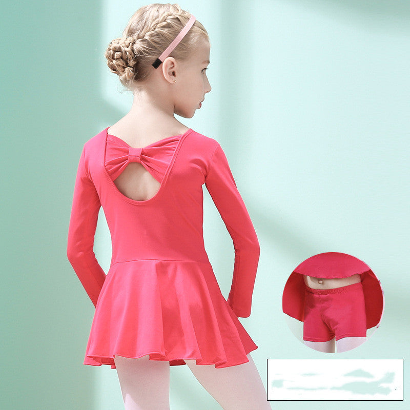 Children Dance Clothing Summer Short-sleeved Girls Dance Skirt Children Ballet Dance Dress