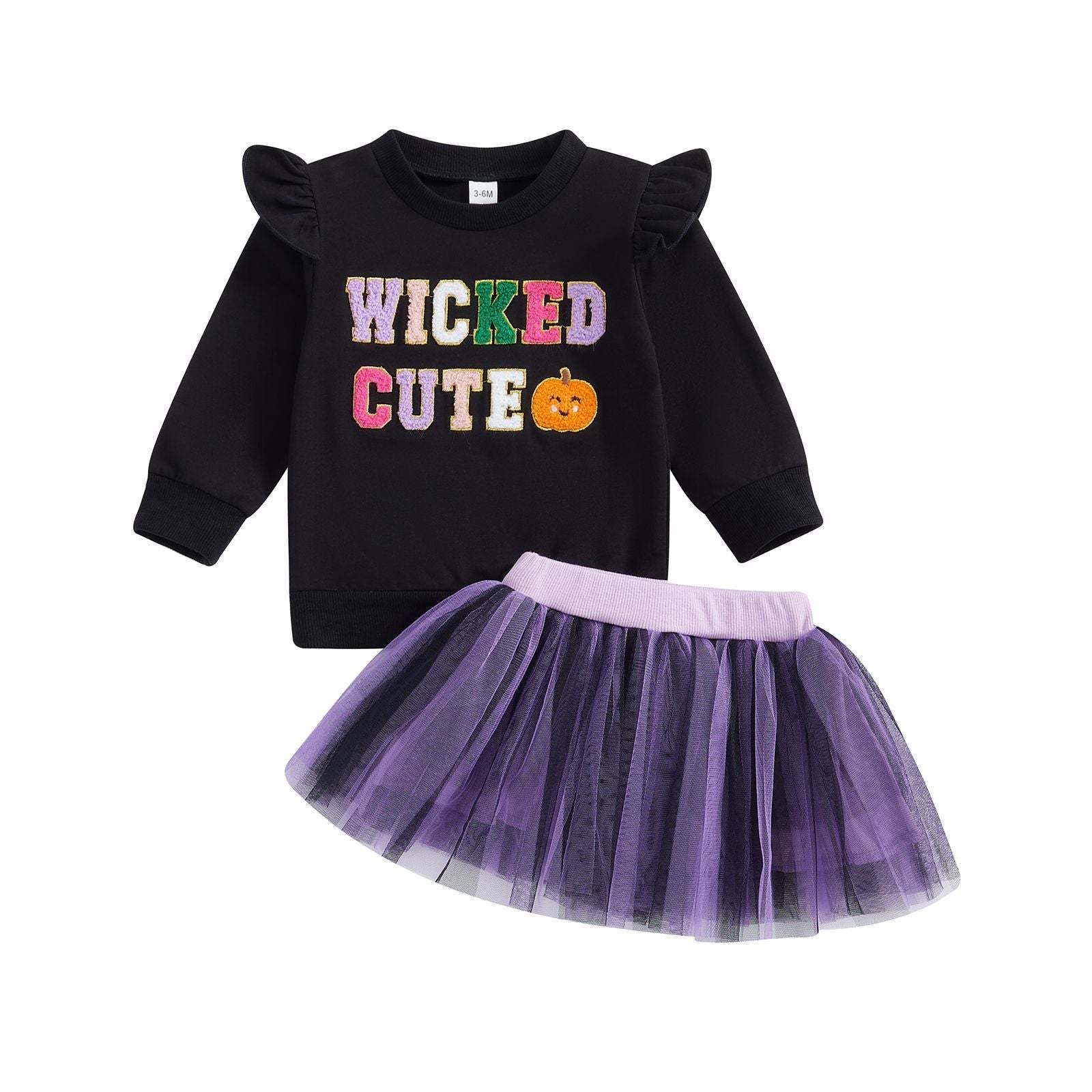 Girls' Halloween Sweater Plus Skirt