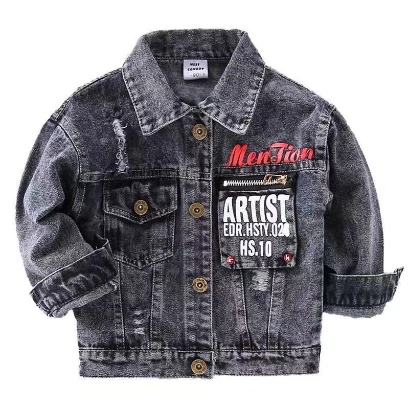 Boys' Denim Jacket Children's Trendy Jacket