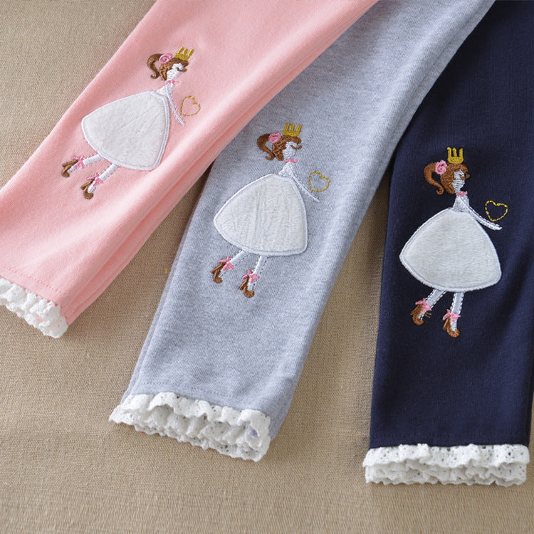Girls' Princess Cotton Spring Leggings