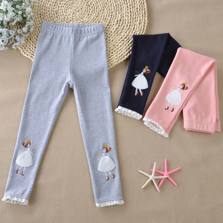 Girls' Princess Cotton Spring Leggings