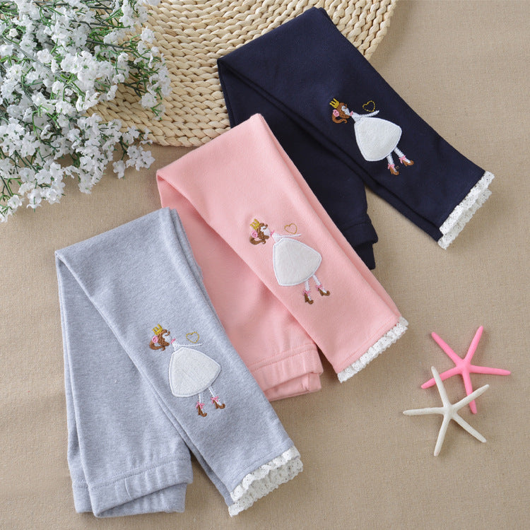 Girls' Princess Cotton Spring Leggings