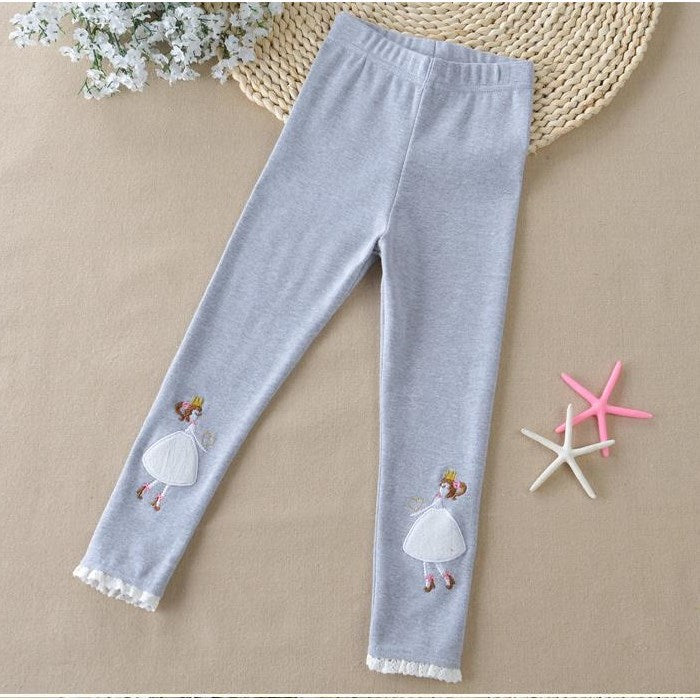 Girls' Princess Cotton Spring Leggings
