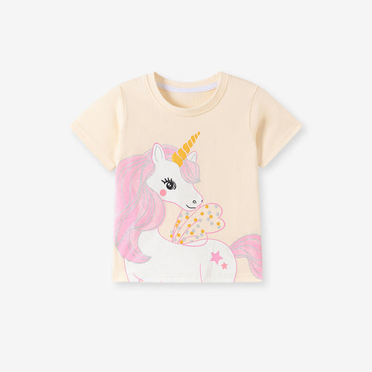 Summer New Style Short-Sleeve Kids Set Cotton Girls Set