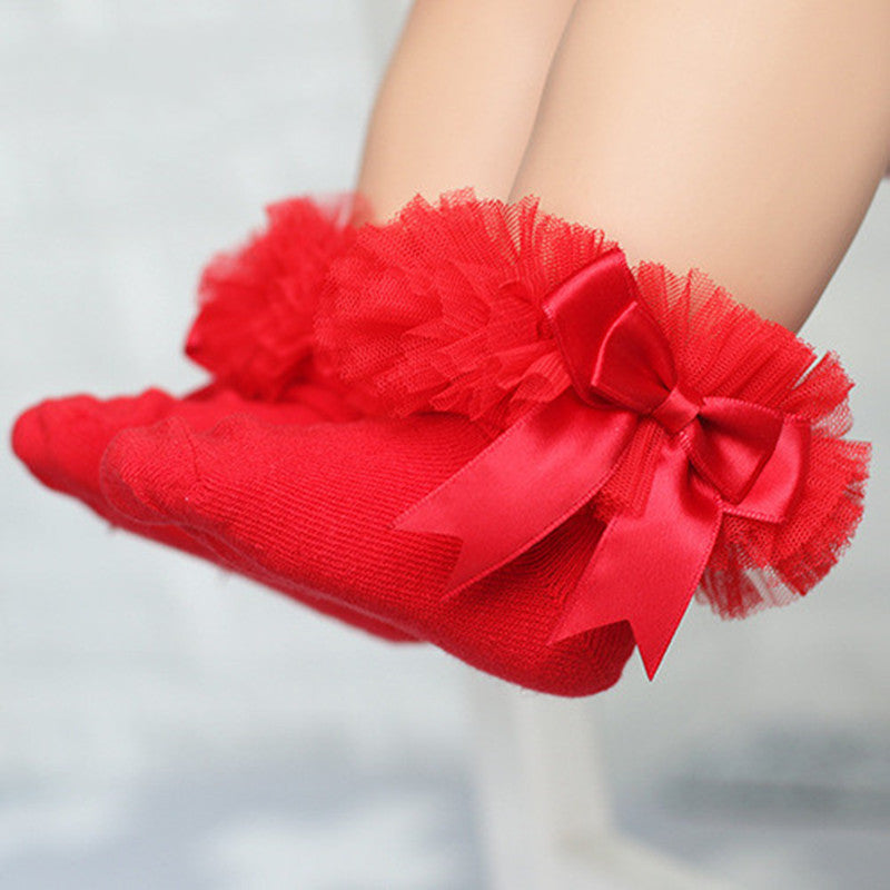 Girls' Cute Lace Ruffle Socks, Multiple Colors To Choose From